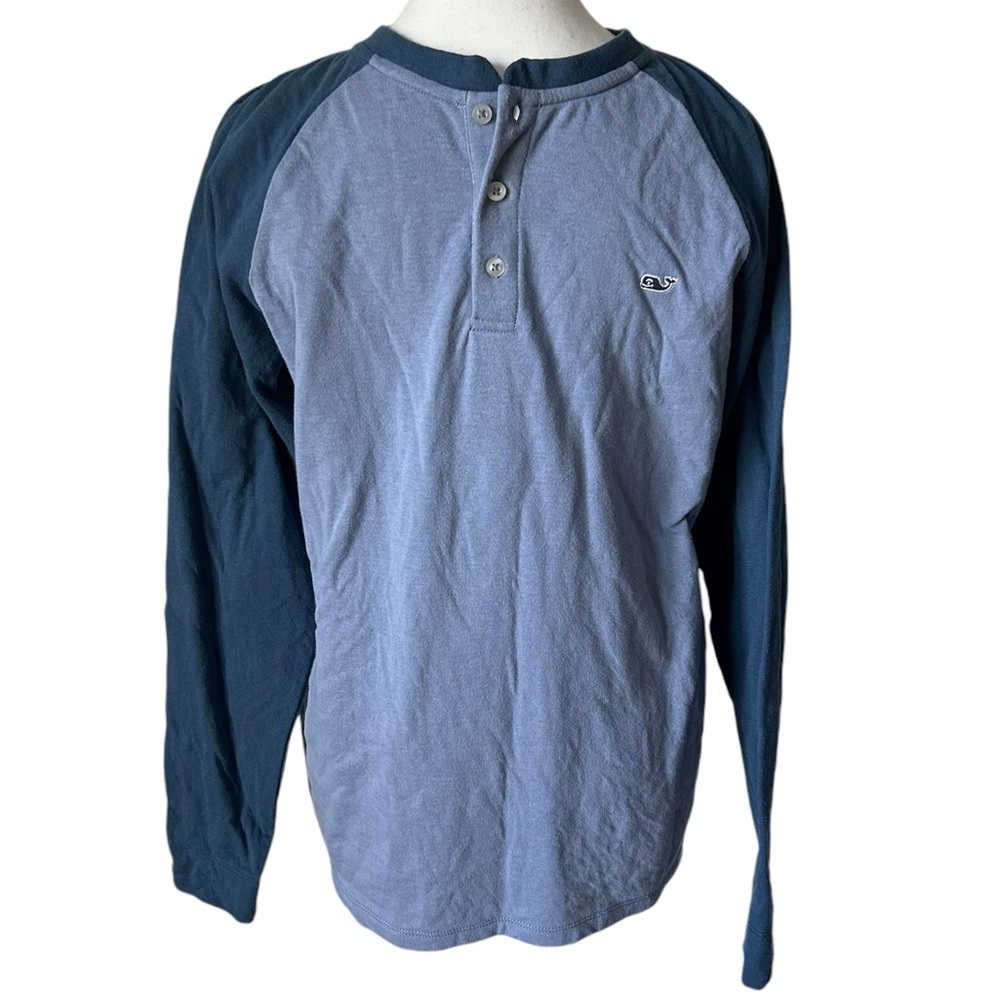 Vineyard Vines Men’s Long Sleeve Henley Baseball Tee Summer Evening S